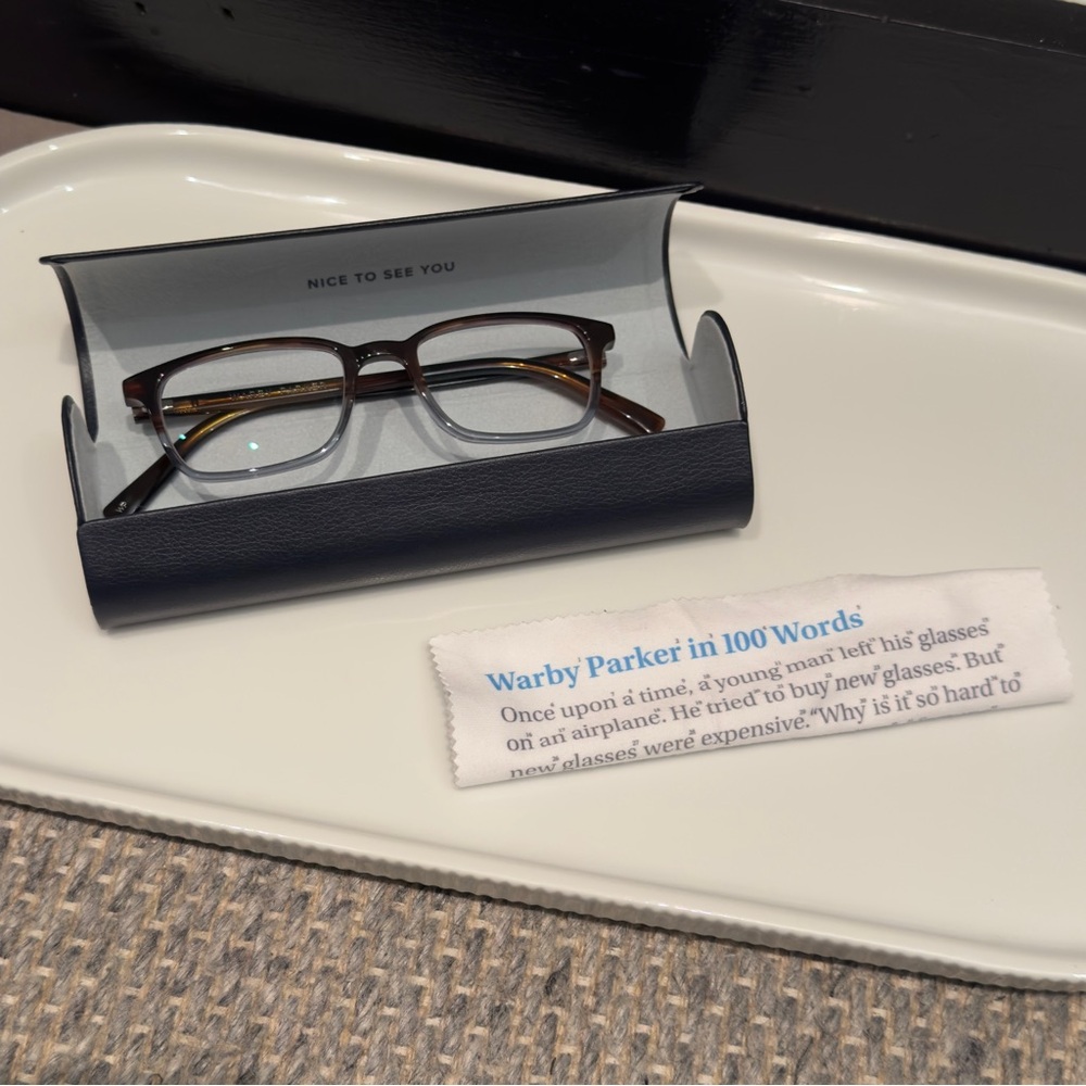 Warby Parker - Oliver Eastern Bluebird Fade Eyeglasses & Case - Picture 3 of 11